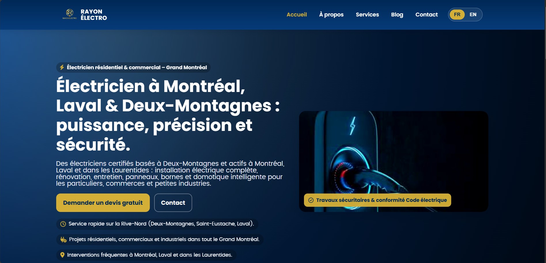 Site vitrine Rayon Électro